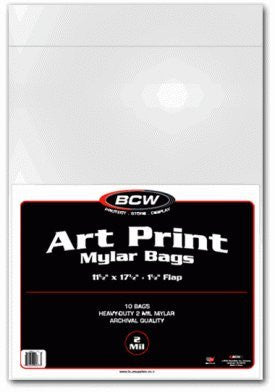 BCW Art Print Mylar Bags - 2 mil - 11 1/2 X 17 1/2 (10 /Pack)
