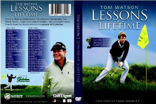 Tom Watson "Lessons of a Lifetime" 2 - disc DVD Set (2010)