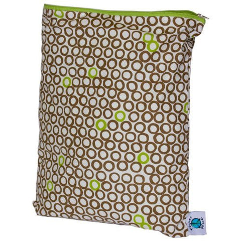 Planet Wise Diaper Wet Bag (Size: Medium Color: Lime Cocoa Bean)