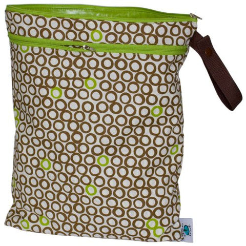 Planet Wise Wet/Dry Diaper Bag (Color: Lime Cocoa Bean)