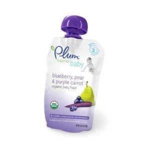 Baby Food, Blueberry Pear and Purple Carrot, 4.22 Oz