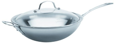 Calphalon Tri-Ply Stainless Steel 12" Stir Fry & Cover