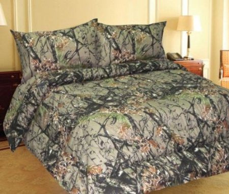 "The Woods" Camouflage 800 Print Bed Sheets - King