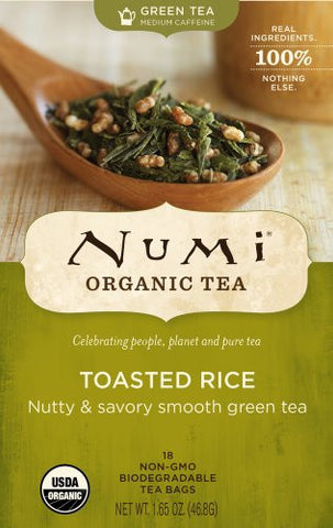 Numi Green Teas Toasted Rice At least 95% Organic 18 Bags