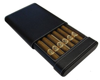 Prestige Import Group 6 Cigar Leather Travel Case