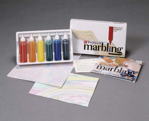 Boku-Undo Marbling Ink Set – Japanese Suminagashi; 6 marbling ink dyes w/ full instructions