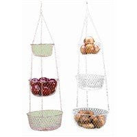 Hanging Wire Basket Set (Green, White, or Red)
