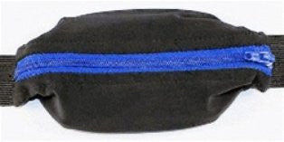 Spibelt Small Personal Item Belt Black with Blue Zipper