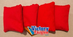 4 Standard Red Cornhole Bags