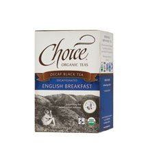 CHOICE ORGANIC TEAS 6/16 Bag- Jane Goodall Institute Fair Trade Certified Teas Decaffeinated English Breakfast At least 95% Organic 6/16 BAG