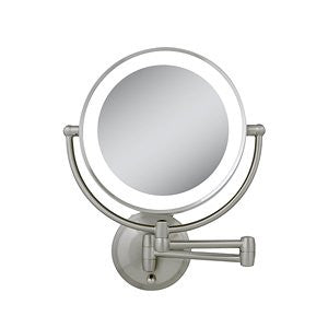 Zadro Next Generation LED Wall Mount Mirror, Satin Nickel, 1X-10X