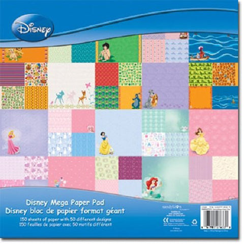 Disney Mega Paper Pad 12"X12" 150/Sheets - 50 Designs/3ea