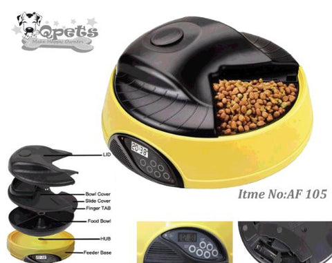 Pet Automatic Feeder 4 meals with Recorder & LCD Display
