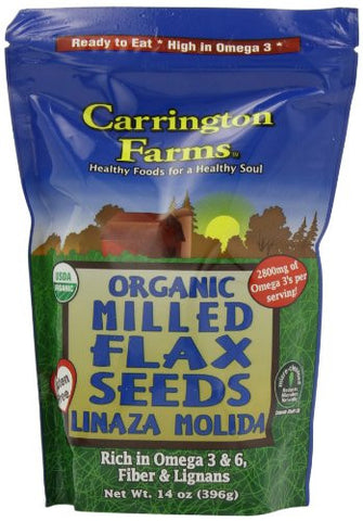 CARRINGTON FARMS Milled Flax Seeds, Linaza Molida At least 95% Organic 6/14 OZ