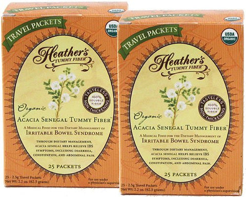 Heather's Tummy Fiber Organic Acacia Senegal Travel Packets (2 Boxes)