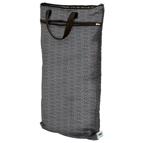 Planet Wise Wet/Dry Diaper Bag, Organic Silver Scroll
