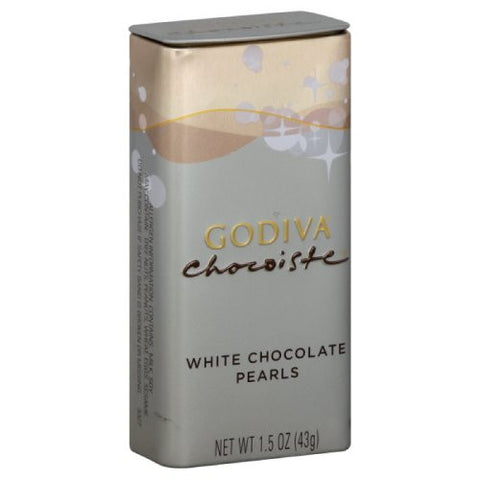 Godiva White Chocolate Pearls, 1.5-Ounces (Pack of 6)
