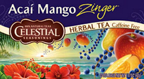 Celestial Seasonings Acai Mango Sweet Zinger Ice, 20-Count Tea Bags (Pack of 6)