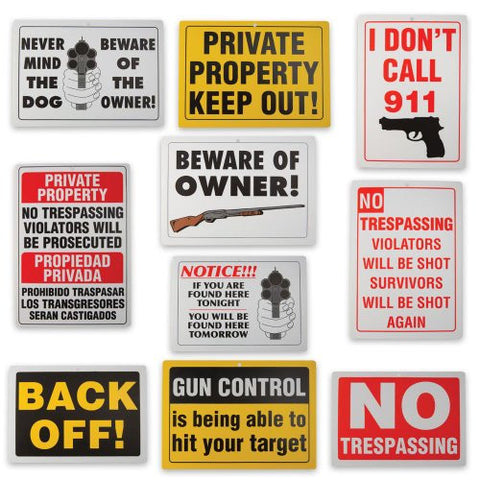 10 Pack Sign Set