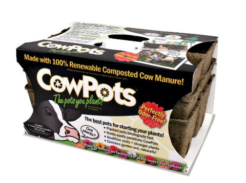 Liquid Fence CP36-12 3-Inch Cow Pots 6 Cell Tray, 3-Pack