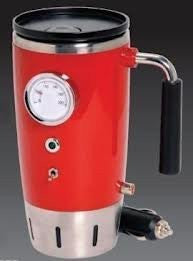 Retro Heated Travel Mug - Red