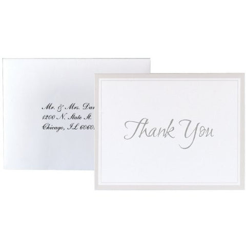 Thank You Card Kit Makes 50 - White Keeping w/ Tradition