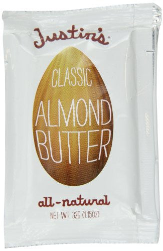 Justins Nut Butter Squeeze Packs, Classic Almond Butter, Natural 1.15 OZ