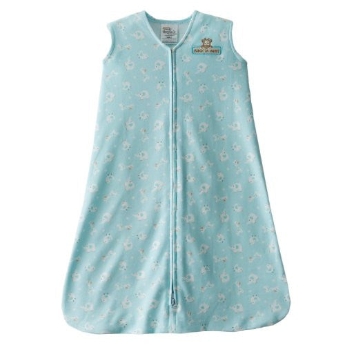 SleepSack Wearable Blanket, Cotton (Turquoise Animal Friends, Large)