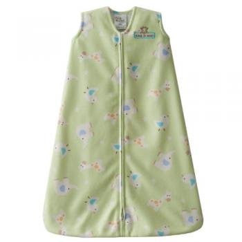 SleepSack Wearable Blanket, Micro Fleece (Lime Animal Friends, Small)