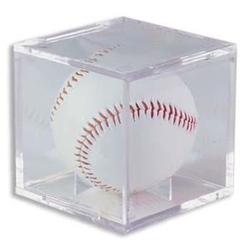 (1) One - Clear Ultra-PRO Baseball Cube Holder - Ultra PRO's Baseball Holder is the top of the line Protector & the best way to display & protect Baseballs. No PVC & Acid Free so it will not damage Balls or Autographs - (Baseball is not included)