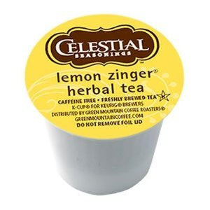 Celestial Seasonings® Lemon Zinger® Herbal Tea K-Cup® Packs, Decaffeinated, 24/Bx