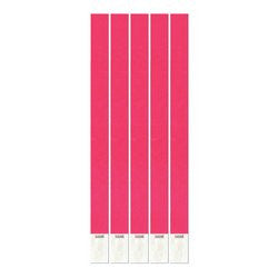 Tyvek Wristbands (neon pink) Party Accessory  (1 count) (100/Pkg)