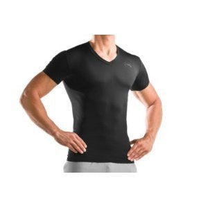 Tactical V-Neck Compression Heatgear Tee - Black, Medium