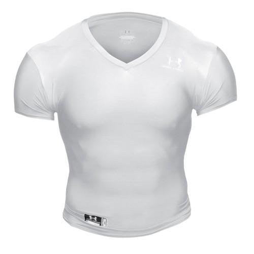 Tactical V-Neck Compression Heatgear Tee - White, X-Large