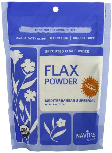Navitas Flax Seeds Sprouted Powder At least 95% Organic (8 oz.)