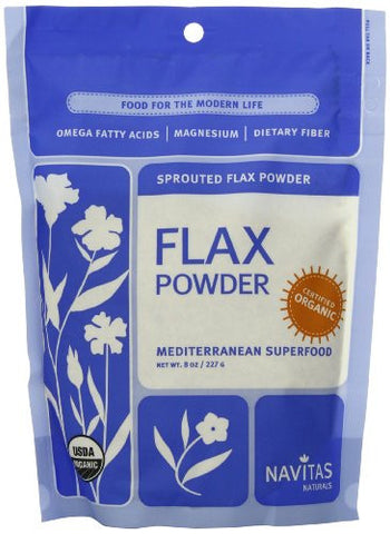 Navitas Flax Seeds Sprouted Powder At least 95% Organic (8 oz.)