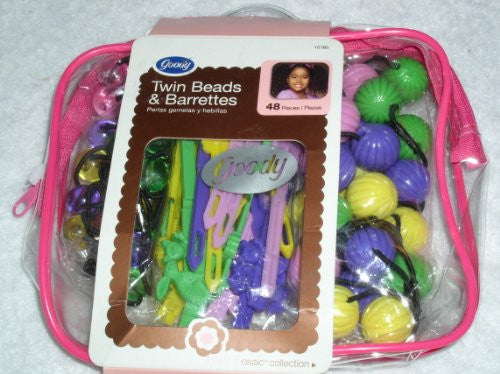 Girls Mosiac Twin Beads/Hinge Barrette Combo Pack