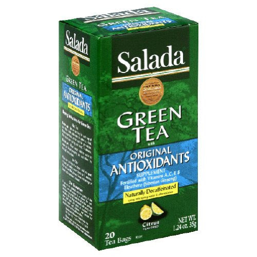 Green Tea with Antioxidant DECAF, Citrus Flavor 20.0 BG (Pack of 6)