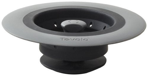 Tovolo Collapsible Silicone Sink Strainer/Stopper, Grey