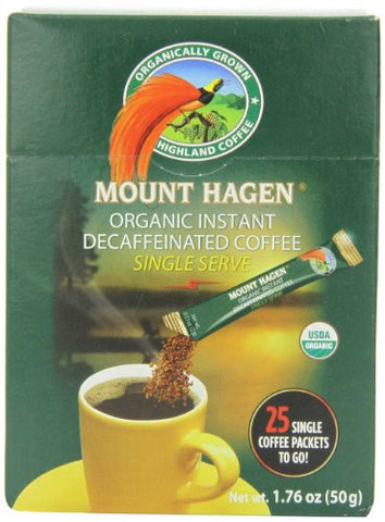 MOUNT HAGEN Organic 25 Single Serve Instant Coffee Sticks