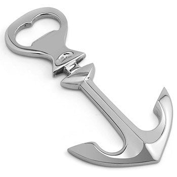 Nickel-Plated Solid Brass Anchor Bottle Opener