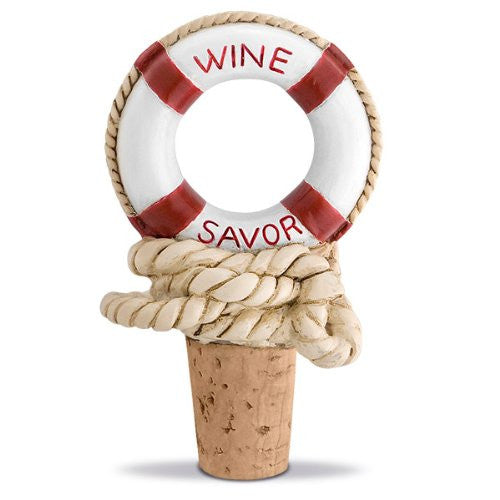 Nautical Themed Wine "Savor" Bottle Stopper