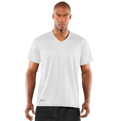 Men's UA HeatGear® Tactical V-Neck T-Shirt (Color: White/White Size:)