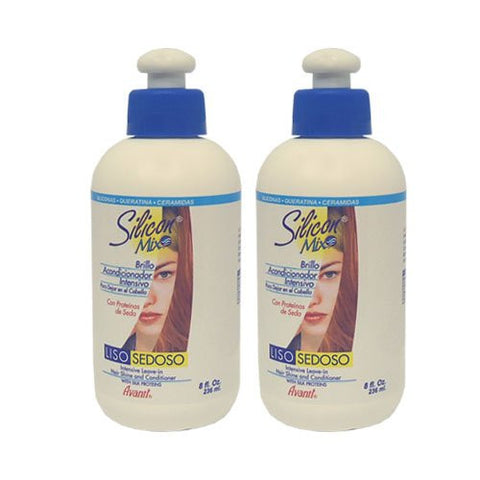 Silicon Mix Intensive Leave in Hair Shine and Conditioner 8oz (Pack of 2)