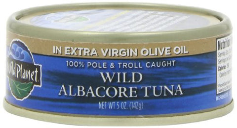 Wild Planet Tuna, Wild Albarcore in Extra Virgin Olive Oil 5.0 OZ