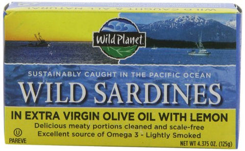 Wild Planet Sardines in Oil and Lemon 4.375 OZ