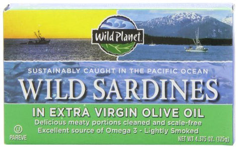 Wild Planet Sardines, Extra Virgin Olive Oil 4.375 OZ