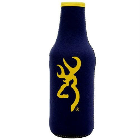 AES Outdoors Browning Bottle Coozie Navy/Yellow