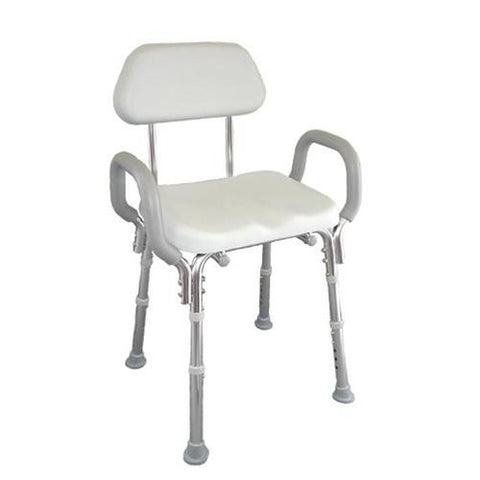 Shower Chair, Padded Seat, w/Arms and Back