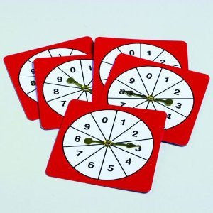Number Spinners, 0-9, Set Of 5